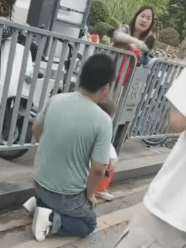 小伙驾车碰到环卫工阿姨 被索要数千元当众下跪求饶